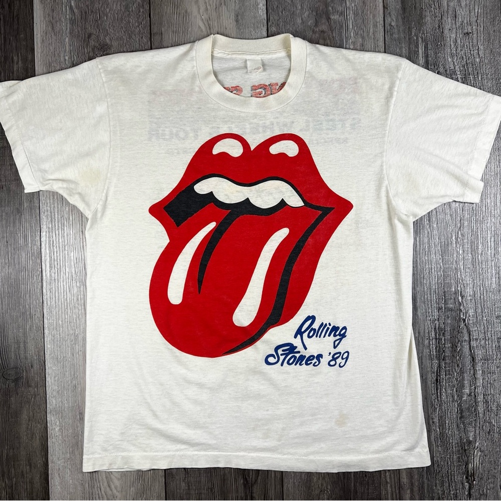 Vintage Rolling Stones Steel Wheels Tour 1989 Guns n Roses Authentic Shirt